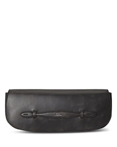 Polo Ralph Lauren Bellport Long Flap Leather Clutch In Blue