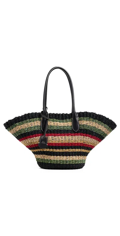 Polo Ralph Lauren Twist Raffia Tote Bag In Pattern