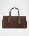 Polo Ralph Lauren Bellport Suede Satchel In Brown