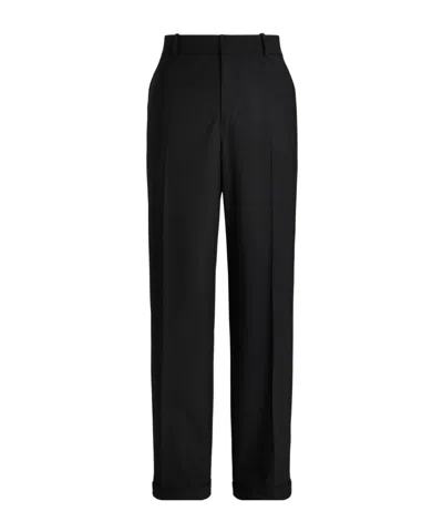 Polo Ralph Lauren High-waisted Casual Pants In Black