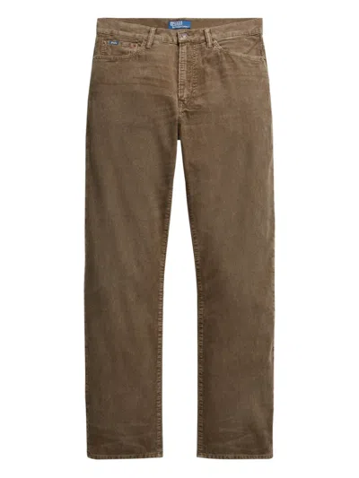 Polo Ralph Lauren Belt-loops Trousers In Brown