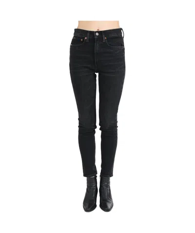 Polo Ralph Lauren Belt-strap Jeans In Black