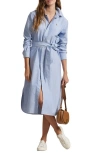Polo Ralph Lauren Belted Long Sleeve Cotton Oxford Shirtdress