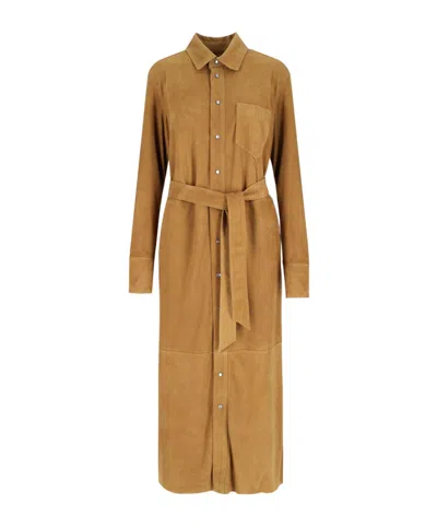 POLO RALPH LAUREN POLO RALPH LAUREN BELTED LONG-SLEEVED DRESS