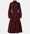 Polo Ralph Lauren Belted Plaid Cotton-blend Shirt Dress In Multi