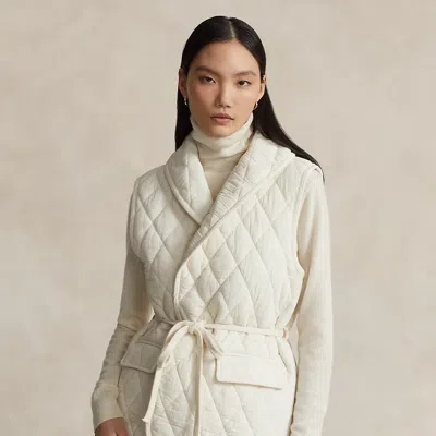 Polo Ralph Lauren Belted Quilted Gilet In White