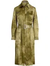 Polo Ralph Lauren Bernadette Print Charmeuse Day Dress In 绿色