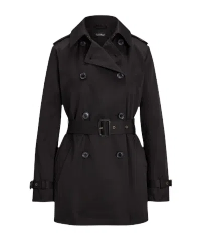 Polo Ralph Lauren Belted Trench Coat In Black