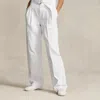 Polo Ralph Lauren Belted Wide-leg Denim Trouser In White