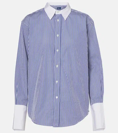 Polo Ralph Lauren Bengal Stripe Cotton Shirt In Blue