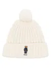 Polo Ralph Lauren Polo Bear Ribbed Pom-pom Beanie Accessories In White