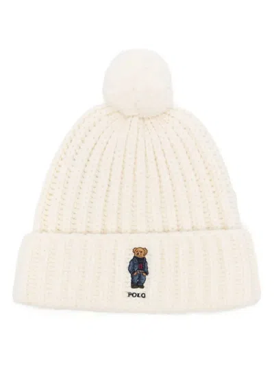 POLO RALPH LAUREN BERRETTO POLO BEAR A COSTE CON POMPON