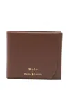 Polo Ralph Lauren Bi-fold Leather Wallet In Brown