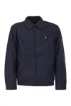 Polo Ralph Lauren Cotton Gabardine Bomber Jacket In Blue