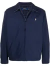 Polo Ralph Lauren Cotton Gabardine Bomber Jacket In Blue