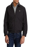 Polo Ralph Lauren Giacca A Vento Con Colletto Classico E Dettaglio Pony Sul Fronte In Cotone Nera Uomo In Black