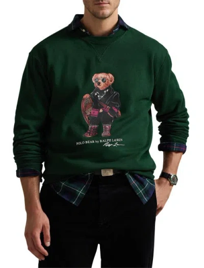 Polo Ralph Lauren Big & Tall Bear Crewneck Sweatshirt In Green