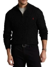 Polo Ralph Lauren Ralph Lauren Huntsman Blue Cotton Cable-knit Sweater In Polo Black