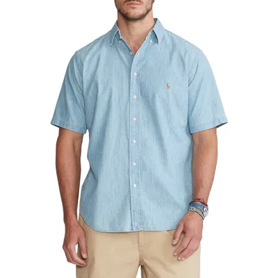 Polo Ralph Lauren Big & Tall Chambray Sport Shirt In Lt Indigo