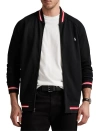 Polo Ralph Lauren Big & Tall Double-knit Mesh Bomber Jacket In Black