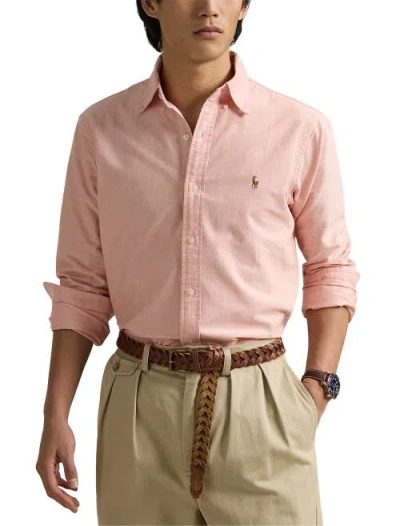 Polo Ralph Lauren Big & Tall Iconic Oxford Sport Shirt In Kona Orange