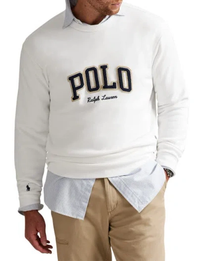 Polo Ralph Lauren Big & Tall Logo Fleece Sweatshirt In White