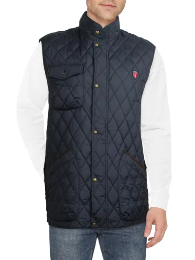 Polo Ralph Lauren Big & Tall Mens Water Repellent Quilted Vest In Blue