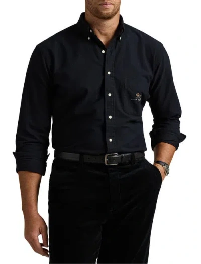 Polo Ralph Lauren Polo Bear Brushed Oxford Sport Shirt In Polo Black