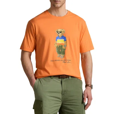 Polo Ralph Lauren Big & Tall Polo Bear Jersey T-shirt In Orange