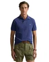 Polo Ralph Lauren Custom Slim Fit Mesh Polo Shirt In Light Navy