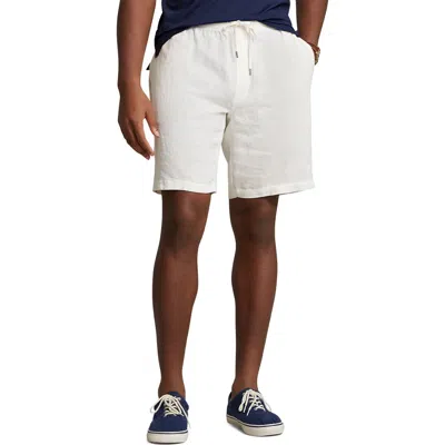 Polo Ralph Lauren Traveler Icon Logo Slim Fit Mid Swim Shorts In White