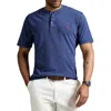 Polo Ralph Lauren Big & Tall Slub Jersey Henley Shirt In Cruise Navy