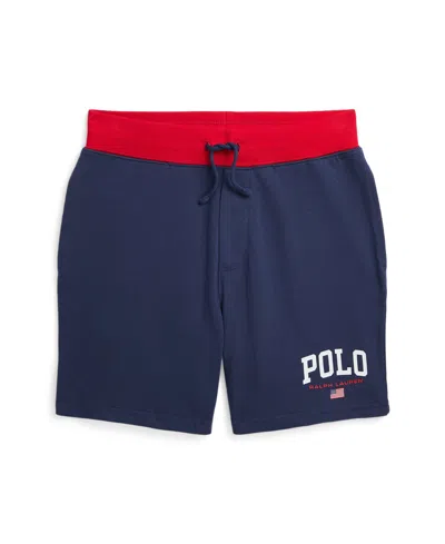 Polo Ralph Lauren Kids' Big Boy Logo Cotton Jersey Short In Spring Navy