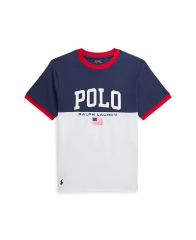 Polo Ralph Lauren Kids' Big Boy Logo Heavyweight Cotton Jersey Tee In White