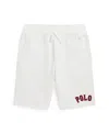 Polo Ralph Lauren Big Boys Baseball-logo Fleece Shorts In Paper White
