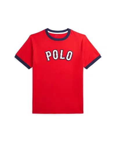 Polo Ralph Lauren Kids' Big Boys Baseball-logo Jersey T-shirt In Red