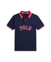 Polo Ralph Lauren Baseball-logo Cotton Mesh Polo Shirt In Refined Navy