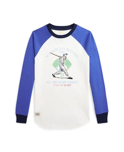 Polo Ralph Lauren Kids' Big Boys Baseball-print Jersey T-shirt In Paper White