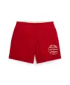 Polo Ralph Lauren Big Boys Baseball-print Twill Shorts In Red
