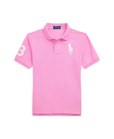 Polo Ralph Lauren Kids' Big Boys Big Pony Cotton Mesh Polo Shirt In Laguna Pink