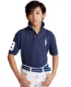 Polo Ralph Lauren Kids' Big Boys Big Pony Cotton Mesh Short Sleeve Polo In Refined Navy