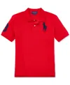 POLO RALPH LAUREN BIG BOYS BIG PONY COTTON MESH SHORT SLEEVE POLO