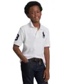 Polo Ralph Lauren Boys White Big Pony Cotton Polo Shirt In White