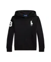 Polo Ralph Lauren Toddler And Little Boys Big Pony Fleece Hoodie In Black