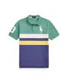 Polo Ralph Lauren Striped Cotton Piqué Polo Shirt In Green