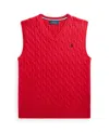 Polo Ralph Lauren Big Boys Cable- Knit Sweater Vest In Rl 2000 Red