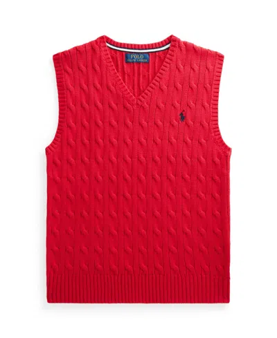 Polo Ralph Lauren Kids' Big Boys Cable- Knit Sweater Vest In Rl 2000 Red