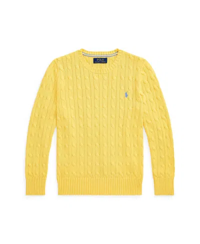 POLO RALPH LAUREN BIG BOYS CABLE-KNIT COTTON SWEATER