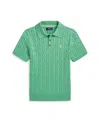 Polo Ralph Lauren Toddler And Little Boys Cable-knit Polo-collar Sweater In Haven Green
