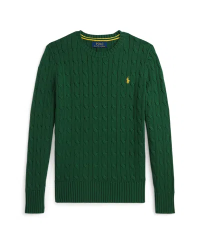 Polo Ralph Lauren Kids' Big Boys Cable Knit Sweater In Green